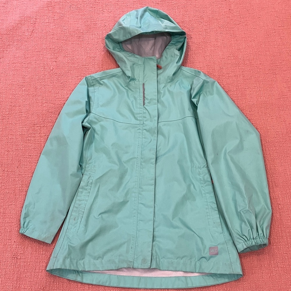 MEC size 8 kids turquoise / Aqua Raincoat / windbreaker for girls / boys
